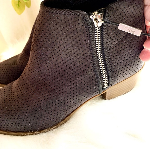 SAM EDELMAN CIRCUS BROWN ZIPPERED BOOTIES SIZE 8.5 - Picture 6 of 16